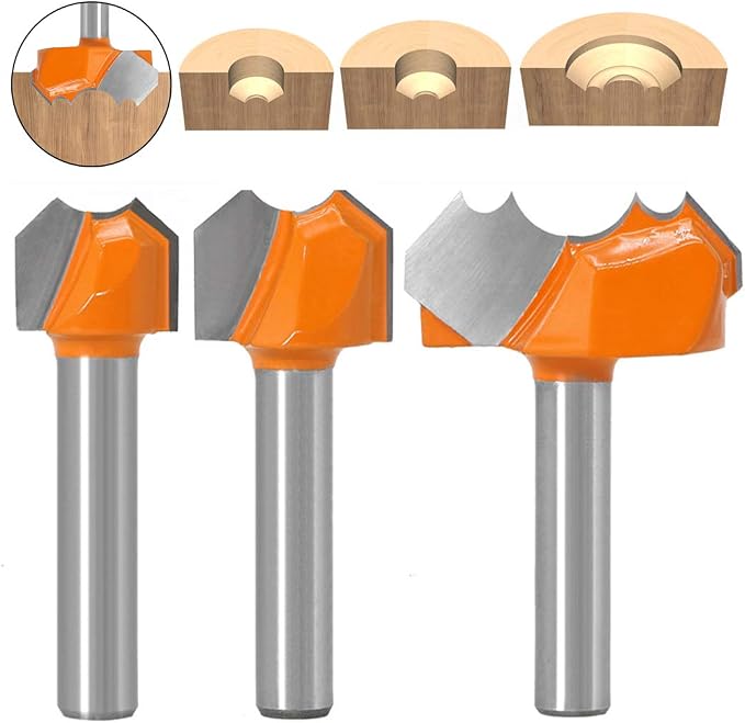 Lot De 3 Fraises à Rainurer En T WSOOX - Tige 8mm, Carbure De Tungstène, Pour Bois Et Contreplaqué