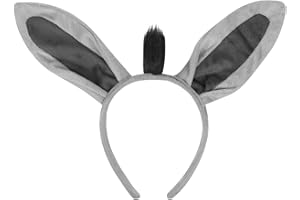 EVERMARKET Plush Animal Ears Headband Horns Headband,Halloween Christmas Festival Theme Party Animal Cosplay Costume Headwear