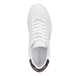 GUESS Women's RENZY Sneaker, White, 7.5