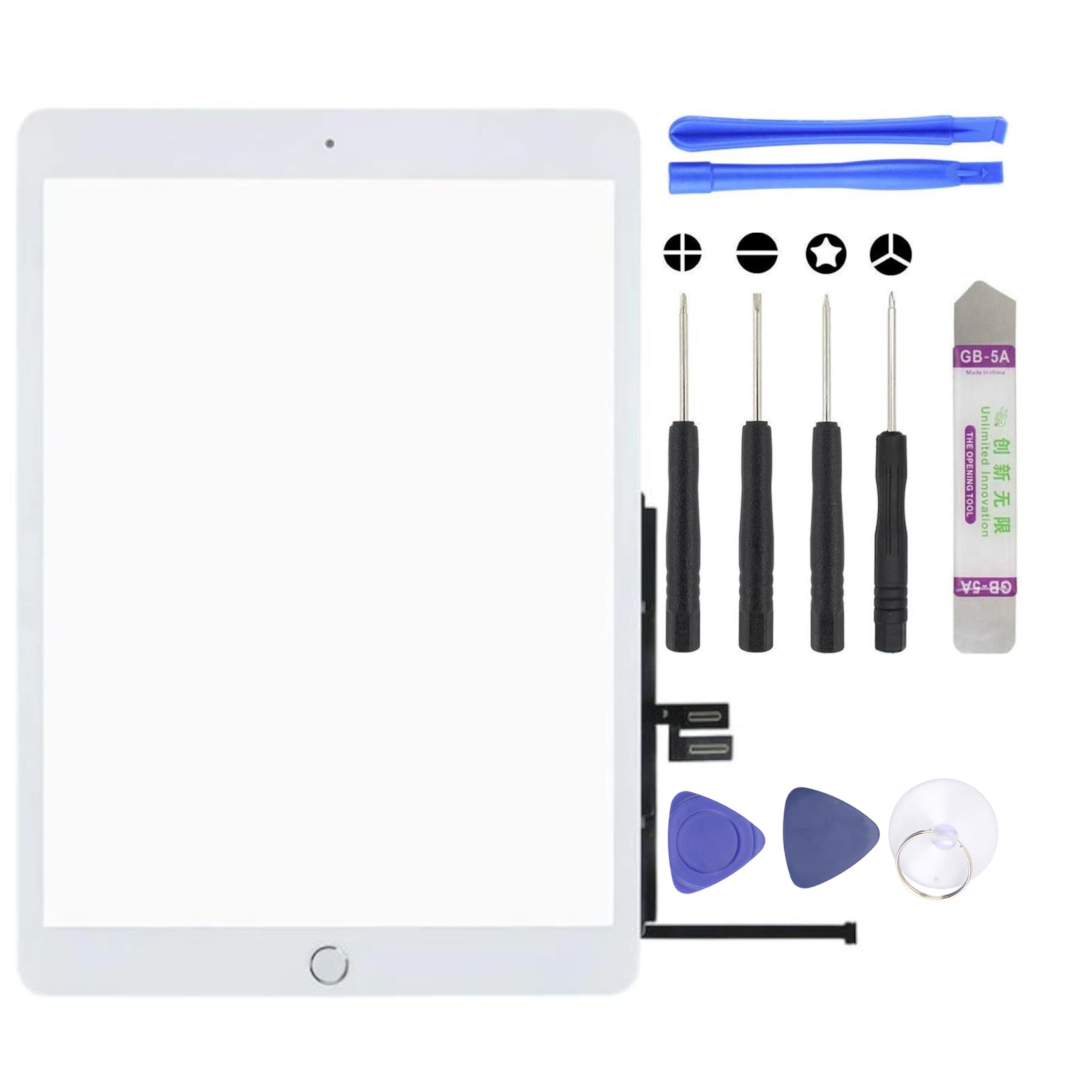 S&L ENTERPRISE For iPad 7/8 7th Gen 2019 8th Gen 2020 Touch Screen Digitizer Replacement 10.2" A2197 A2198 A2200 A2270 A2428 A2429 A2430 Front Glass With Home Button & Tool Kit (White)