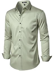 JEMITOP Men's Stretch Wrinkle Free Dress Shirts
