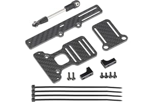 ZMHOBBY Carbon Fiber 1/10 LCG Chassis and Links Kit Capra Battery on Axle Servo Mount Chassis Brace Power Wagon Cab Body Mount (BOA Servo Mount)