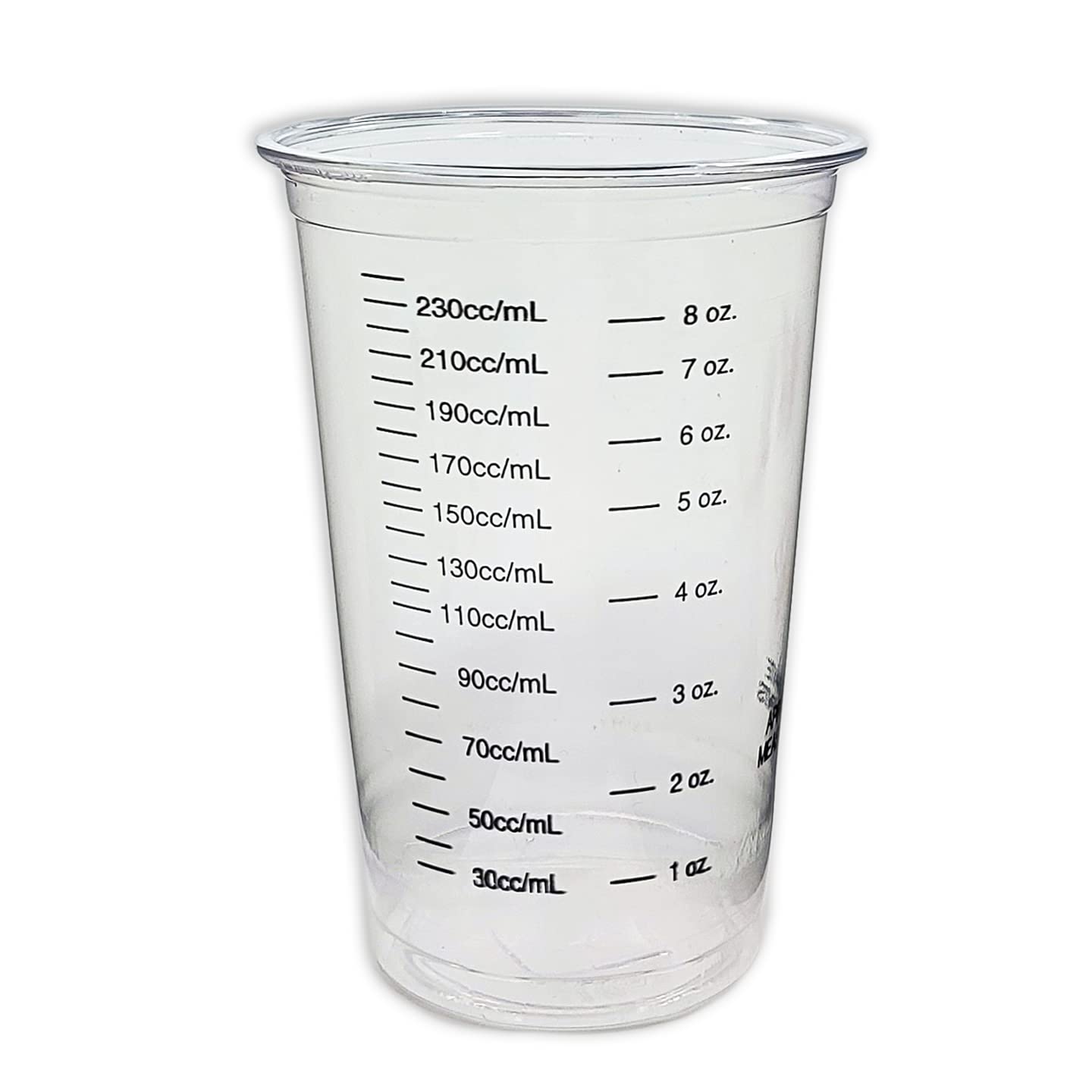 10 8oz Graduated Clear Plastic (PET) Cups and 10 6