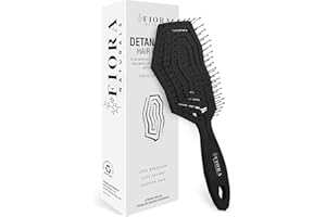Fiora Naturals Hair Detangling Brush -100% Bio-Friendly Detangler Hair Brush w/Ultra-soft Bristles- Glide Through Tangles wit