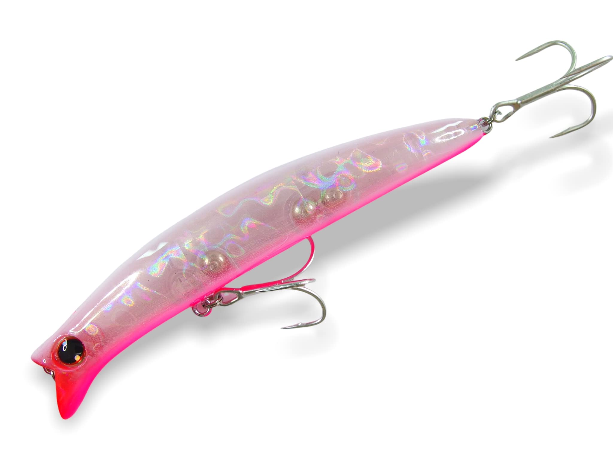 momolures - momowake 90 110 Floating Subsurface Minnow for Saltwater Bass fishing (110mm - PEARL RB)