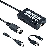 Mcbazel RGB to HDMI Adapter for Sega Genesis Model 1, Model 2 and NEOGEO | 720p or 1080p and 4:3 or 16:9 Toggles, Conversion Cable Kit with the Adapter, Micro USB Powered, Unmodified Consoles Only