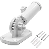 Flag Pole Bracket Adjustable Aluminum White Flagpole Holder