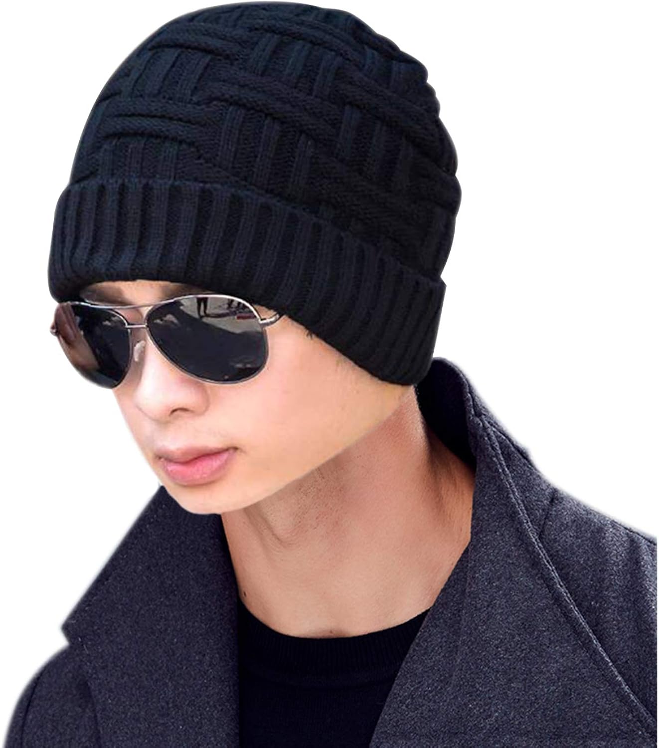 mens wool hat with fleece lining