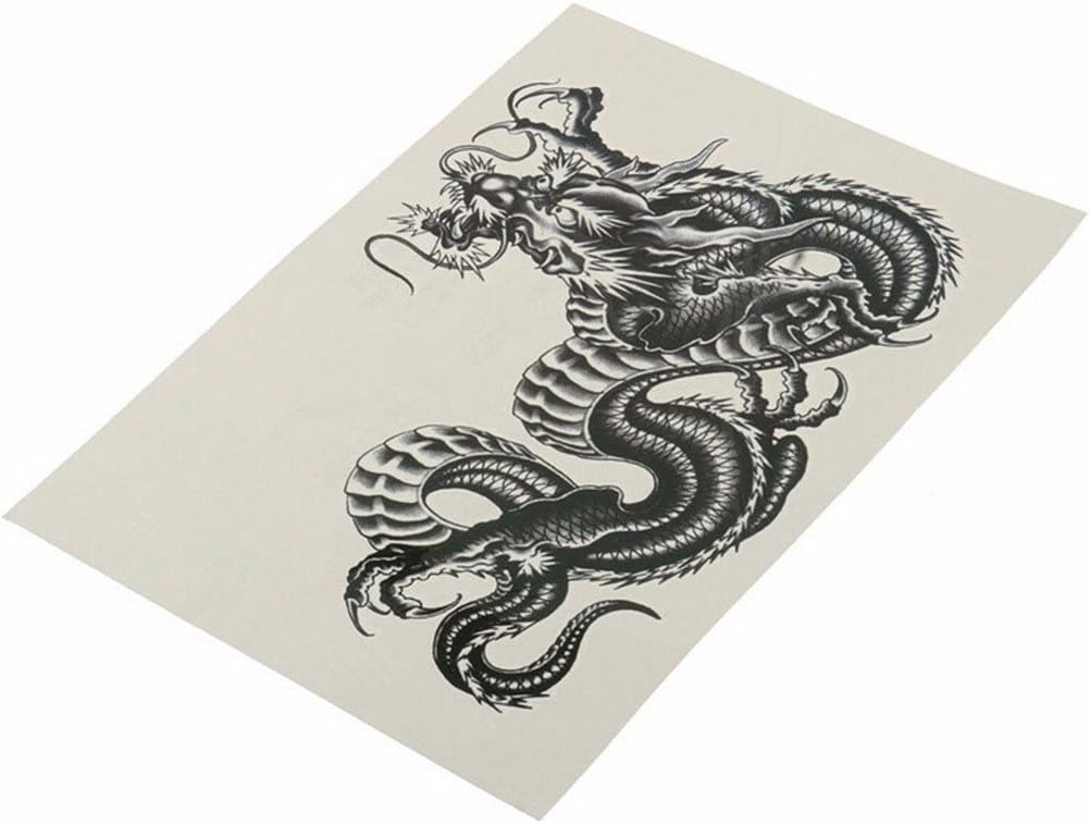 ULTNICE Large Temporary Dragon Tattoo Stickers Waterproof Arm Sleeve for Men Women 8.27 X 5.91 Inch Realistic Fake Body Art Cover Scar - Image 3