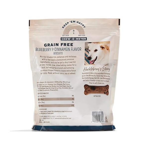 WHOLE PAWS, GRAIN-FREE DOG BISCUIT TREATS, BLUEBERRY & CINNAMON FLAVOR, 16 OUNCE