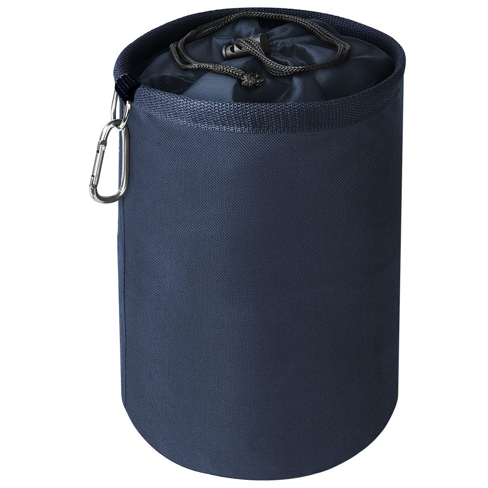 Vicloon Premium Large Peg Bag, Navy Blue with Closing Cord and Hanging Snap Hook, Indoor/Outdoor Organizer