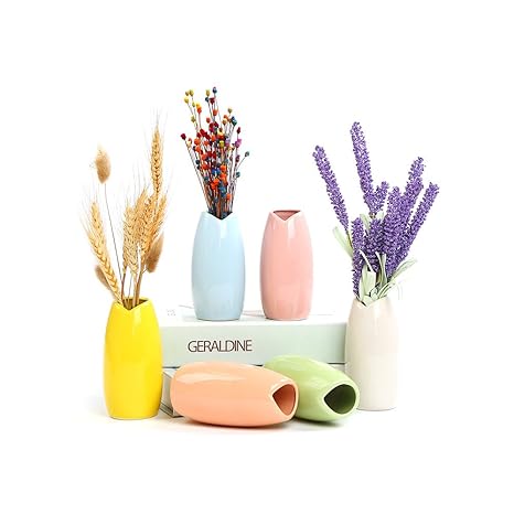 Buy Sun E Ceramic Bud Vases Modern Style Glass Pottery Flower Vase