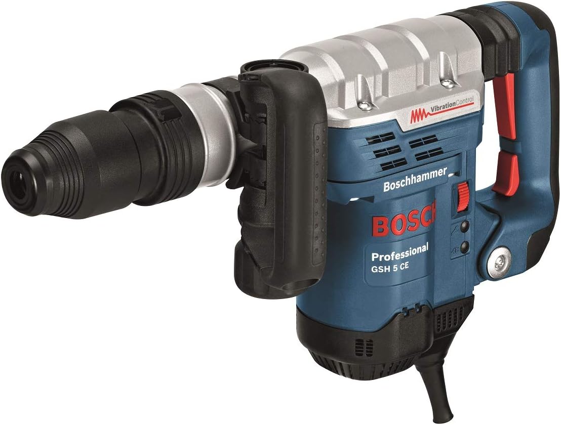 Bosch Professional Demolition Hammer with SDS max GSH 5 CE (240V, incl. Auxiliary Handle, Grease Tube, Machine Cloth