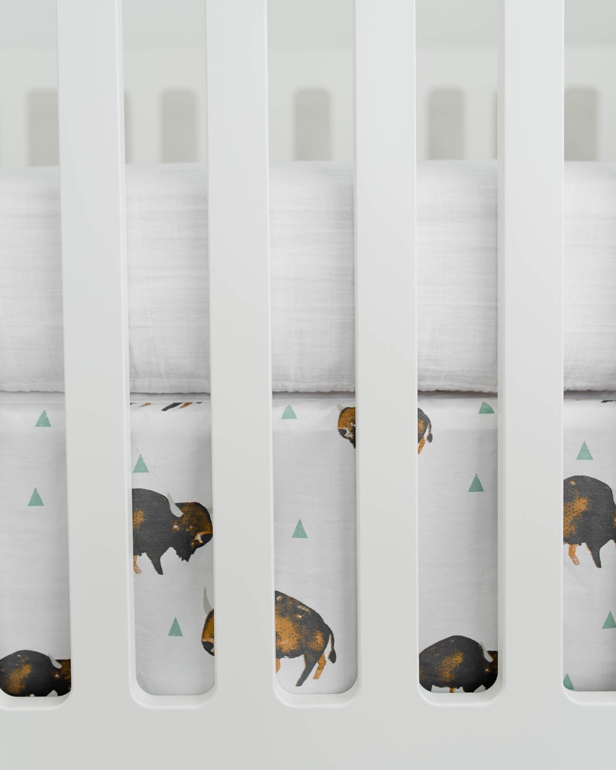 little unicorn bison crib sheet