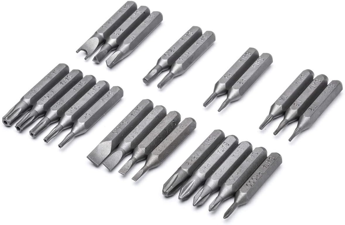 SATA Multifunctional Precision Screwdriver Set with Micro Pen-Style Screwdriver Handle and Case for Storage, Impact Rated, 25-Piece - ST05108-03 - - 