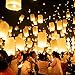 10 PCS Chinese Sky Lanterns Wishing Lantern for Birthdays, Holidays, Weddings, Party (white)
