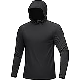 MAGCOMSEN Men's UPF 50+ Sun Protection Shirts Quick Dry Long Sleeve Rash Guard Lightweight Hoodie Shirt Fishing Running