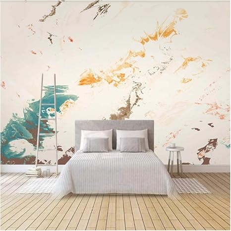 Amazon Ywwz N メーカーカスタムモダンな抽象的なファッションアートブラシストローク背景壁紙壁画 壁紙