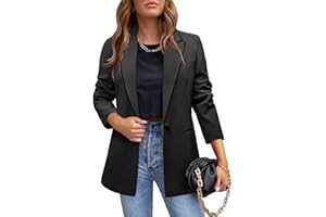 CHICZONE Womens Casual Blazer Long Sleeve Open Front Lapel Button Work Office Blazer Jacket