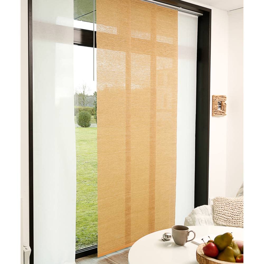 madecostore Japanese Panel Roller Blind, Cotton, Straw, L45 x H260cm