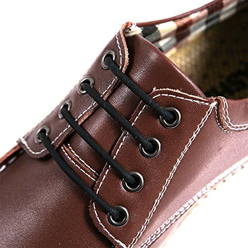Colossal ship No Tie Dress Shoe Laces for Men, silicone elastic shoe strings oxford shoe laces (Brown)