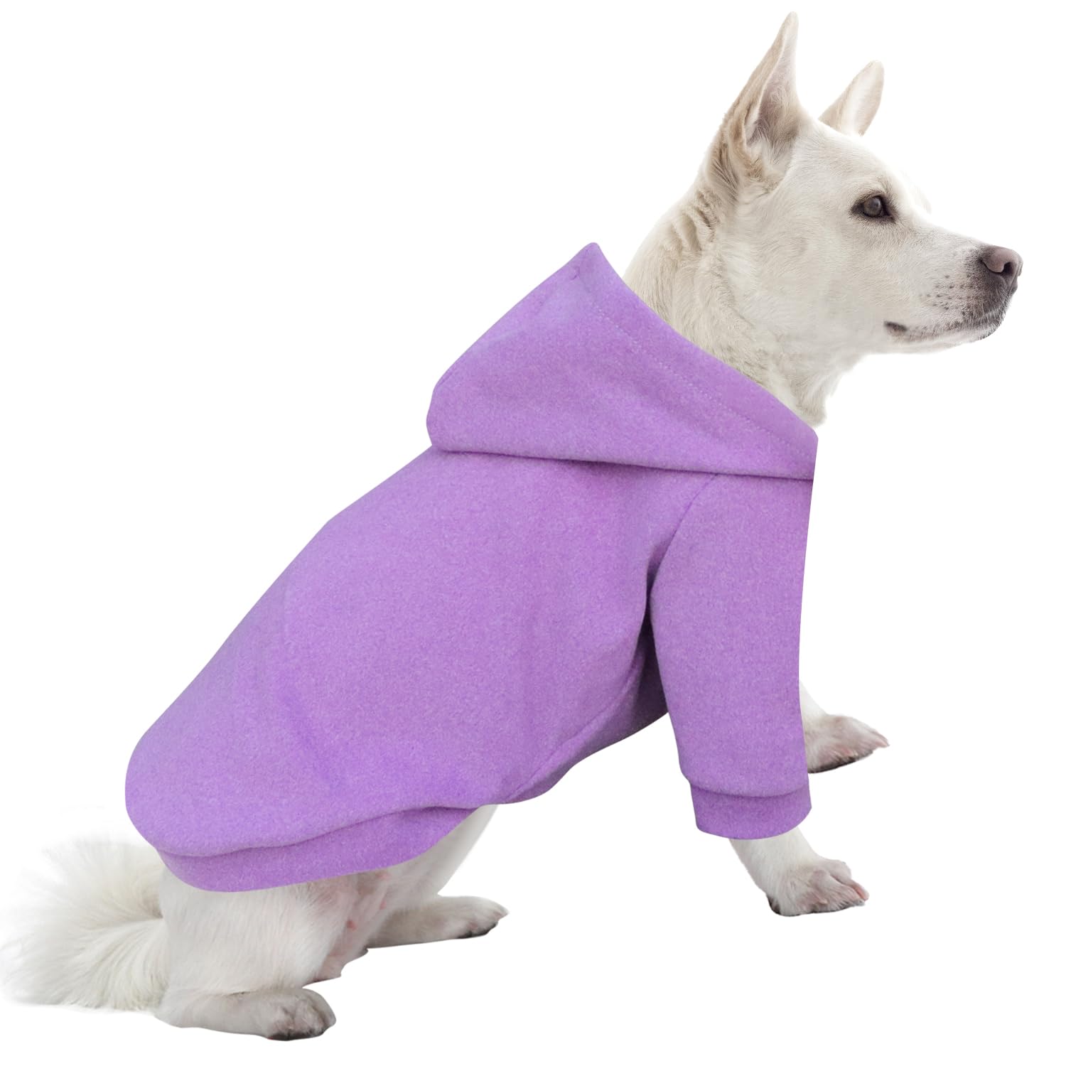HuaLiSiJi Dog Hoodie Dog Sweatshirt Warm and Lightweight, With a Soft Texture, Elasticity Easy to Wear and Bright Colors (Purple, L)