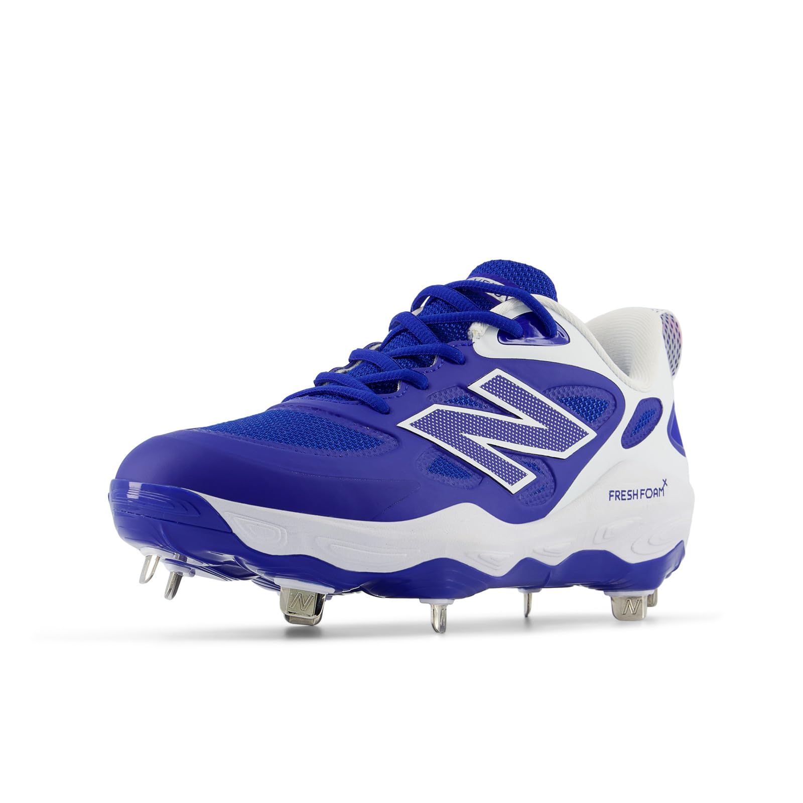 New Balance Women's Fresh Foam X Velo V4 Metal Softball Shoe, Team Royal/White, 6 M Image
