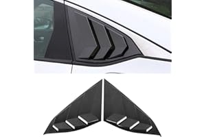 XITER 2PCS ABS Carbon Fibre Racing Style ABS Rear Side Window Louvers Air Vent Scoop Shades Cover Blinds for Honda Accord 2018 2019 2020 2021 2022(Carbon Fiber Black)