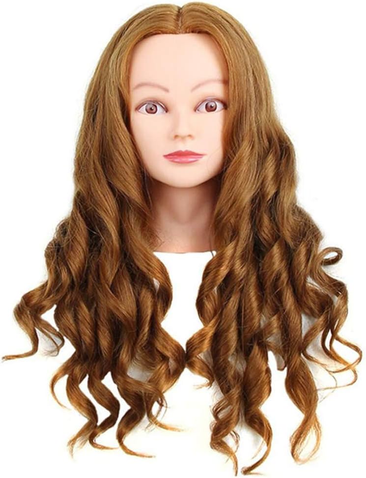 Mixed Hair 56 Cm Training Model Head For Hair Salon Hair Doll Professional Styling Head Can Be Curled Amazon Co Uk Beauty