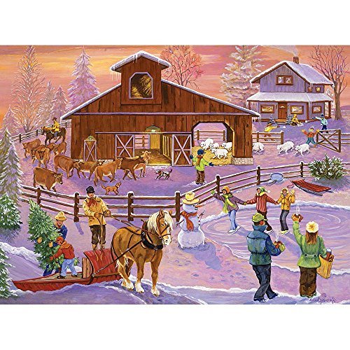Fresh Snow On The Farm 1000 Piece Puzzle