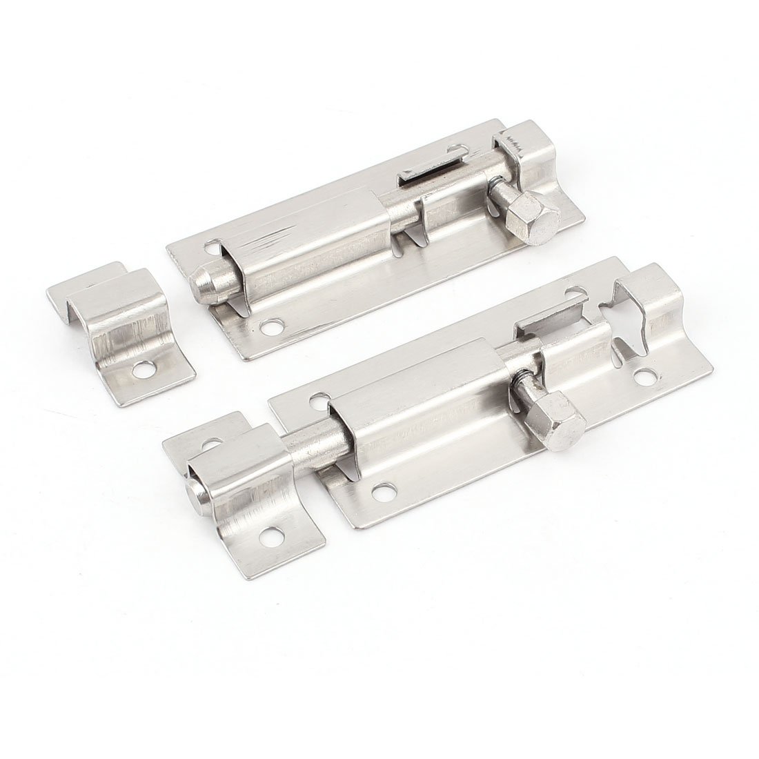 Photo 1 of uxcell® 2.5 Inch Long Stainless Steel Door Latch Sliding Lock Barrel Bolt 2pcs