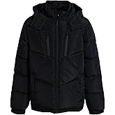 DKNY Boys Puffer Jacket - Heavyweight Quilted Wind & Water Resistant Boys Winter Coat Poly Taffeta Insulated Winter Jacket
