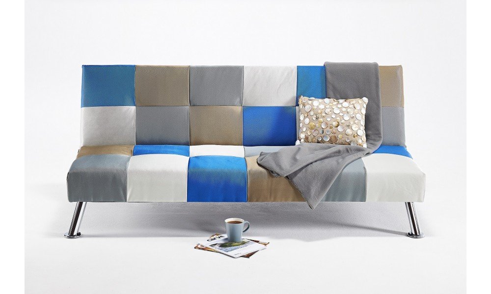 Patchwork 2 Seater Fabric Sofa Bed Futon Sofabed Amazon.co.uk Kitchen