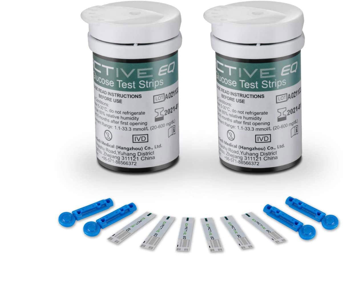 Diabetes Test Strips Blood Glucose Test Strips x 50 and Diabetes Lancets x 50,Blood Suger Test Strips for UK Diabetics - in mmol/L (Compatible with Exactive EQ Impulse)