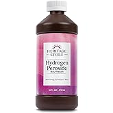 Heritage Store Hydrogen Peroxide Mouthwash - Daily Oral Care - Eucalyptus and Fresh Mint Mouth Wash - Gentle Bubbling Action for Clean, Healthy Gums and a Fresh Mouth, Sweetened with Xylitol, 16oz