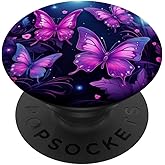 Purple Butterfly PopSockets Adhesive PopGrip