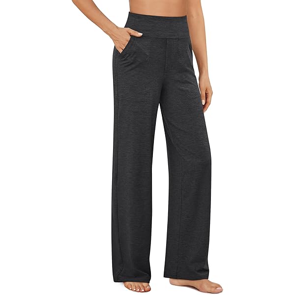OQQ Flare Broek voor Dames Hoge Taille Bootcut Yogaleggings Naadloze Sport Casual Stretch Uitlopende Broeken Beige