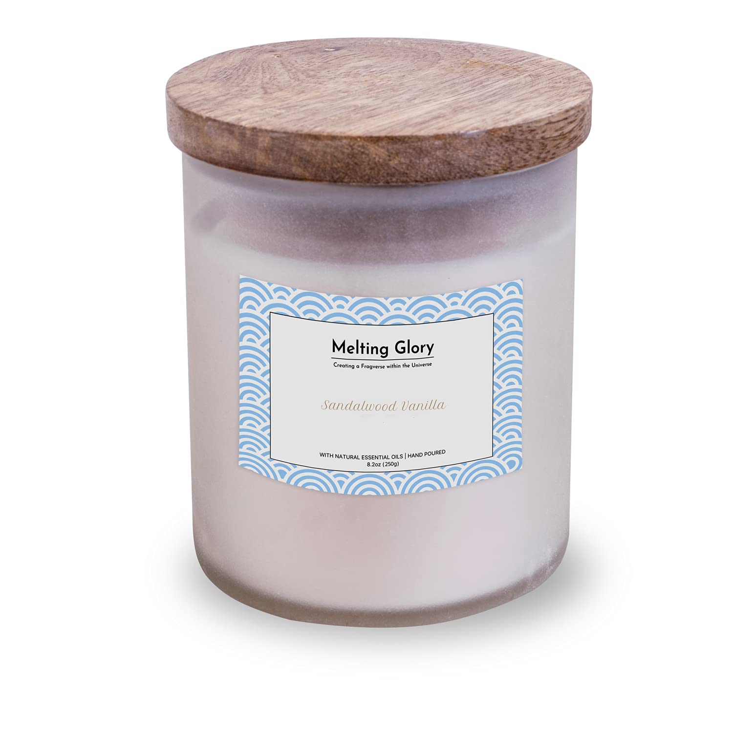 Buy Melting Glory Frosted Jar Candle Scented Candle 250 gm (White