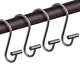 Bronze Shower Curtain Hooks, Rust Proof Shower