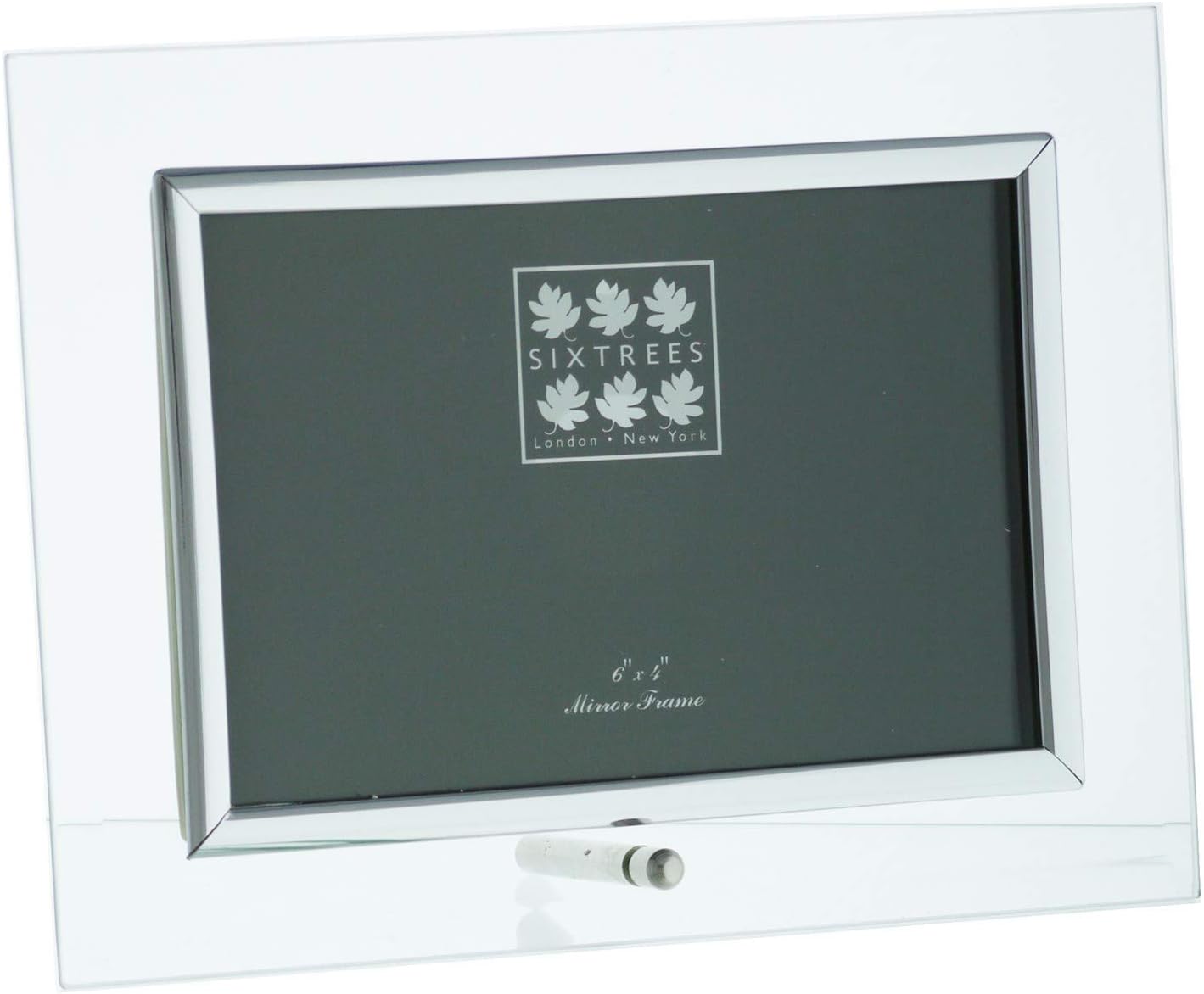 Sixtrees St 124h 6 x 4inch Flat Bevelled Horizontal Silver Glass Photo