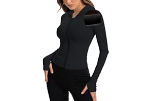 Beftwo Women Bbl Jackets with Hood Compression Workout Tops Lined or Unlined Lightweight Yoga Gym Jacket with Thumb Hole