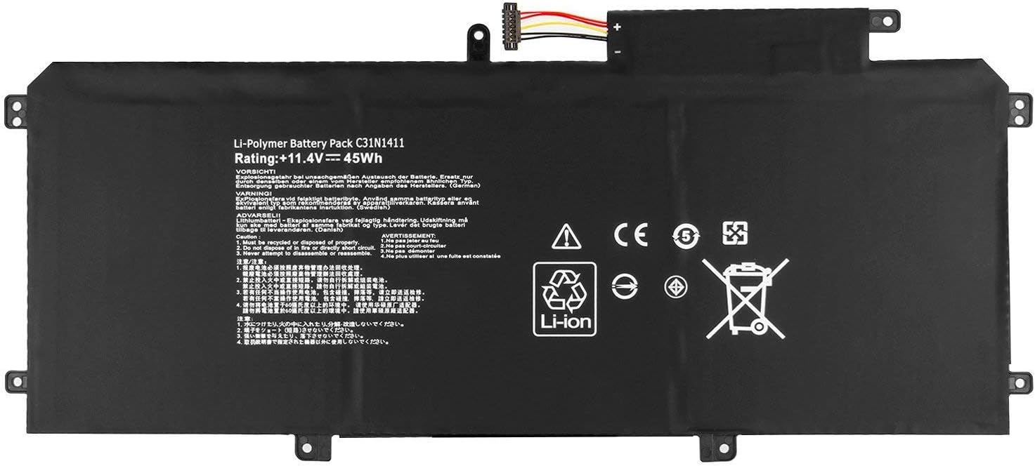 ASKC C31N1411 Laptop Battery for ASUS ZenBook UX305 UX305F UX305FA UX305FA-USM1 UX305UA UX305CA U305 U305F U305FA U305FA5Y71 U305FA5Y10 11.4V 45Wh