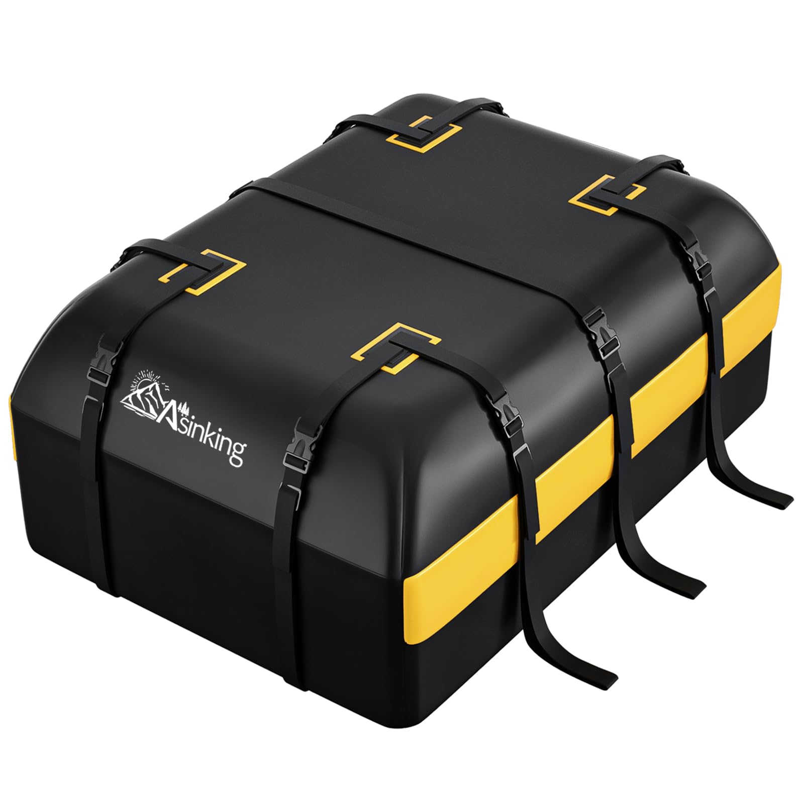 Photo 1 of Car Rooftop Cargo Carrier Bag, 21 Cubic Feet Waterproo Car Top Carrier for All Vehicle with/Without Roof Rack, Includes Anti-Slip Mat, Luggage Lock, 6 Door Hooks, 2 Extra Straps, Storage Bag