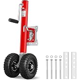 10" Dual Wheels Beach Boat Trailer Jack,2500lbs Capacity, 10.2" Lift | Heavy-duty Steel, Zinc &amp; powder coated,Pneumatic Tires,Bolt-on Swivel design for hitching &amp; storage,Boat Trailer Tongue Jack