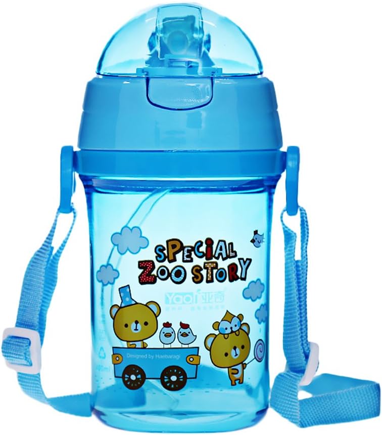 Amazon Kiwitwo水筒 子供 ボトル プラスチック製 ストローボトル ストラップ付き 掛けタイプ ストローボトル 子供 用 ウォーターボトル 漏れ防止 水筒 アウトドア 水筒 マグボトル オンライン通販