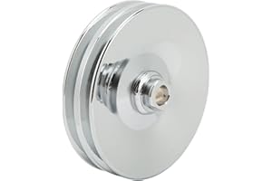 Power steering pump pulley with keyway, 5/8 inch shaft, aluminum double groove, OE 26028613, suitable for SBC 350/454 engines