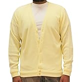 Men's L/S Links Cardigan Sweater 4000-37 (S, Butter)