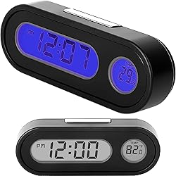 Car Clocks and Temperature with Fahrenheit Blue