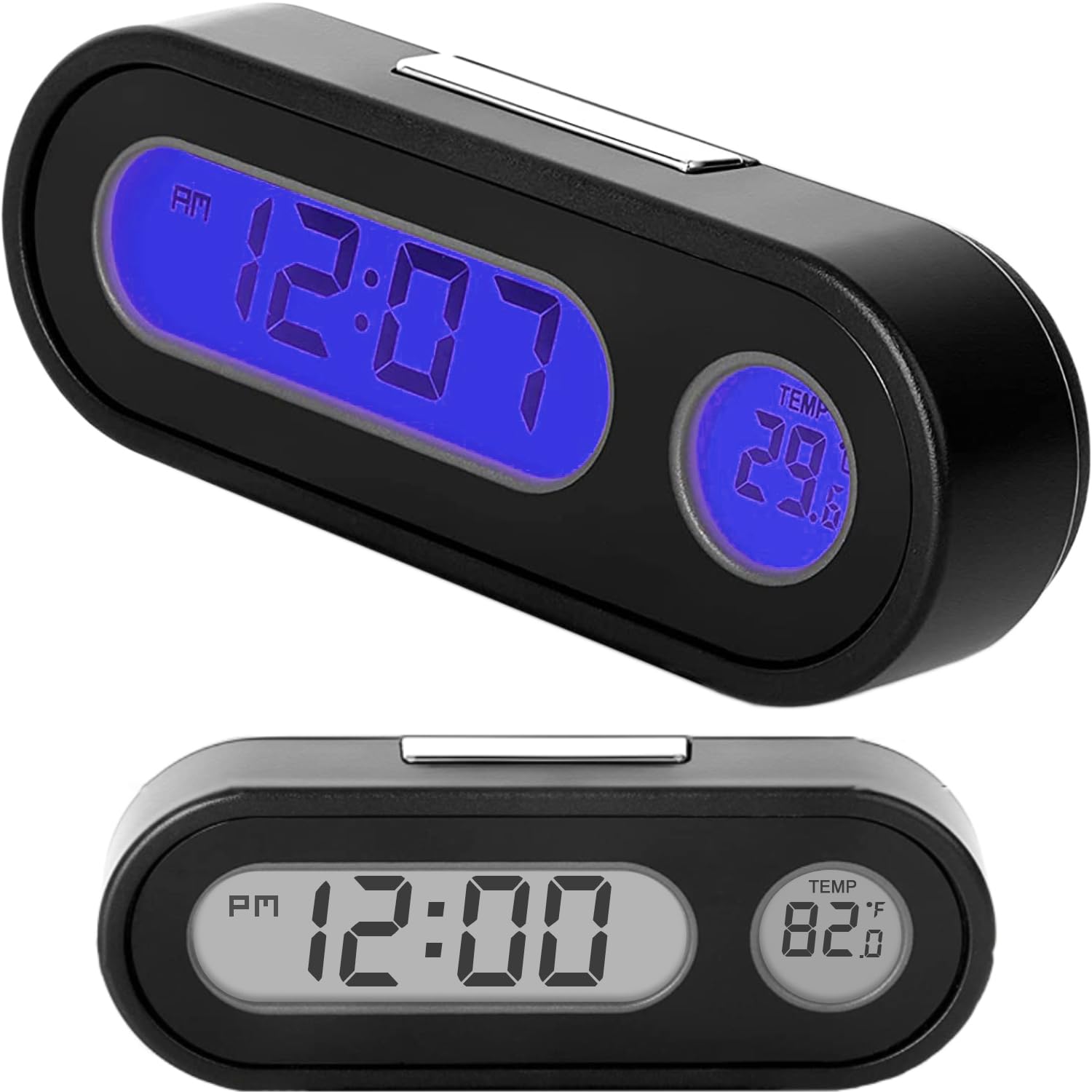 Car Clocks and Temperature with Fahrenheit Blue