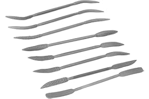 8Pcs Double Ended Rasp File Set Oy Steel Woodworking Tools for G Polishing and Inding Wood 8in Length